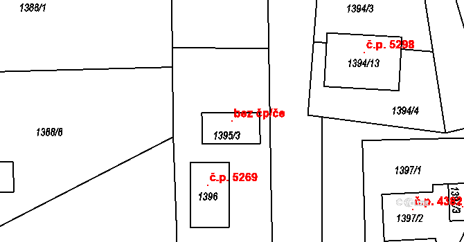 Jablonec nad Nisou 146894740 na parcele st. 1395/3 v KÚ Mšeno nad Nisou, Katastrální mapa