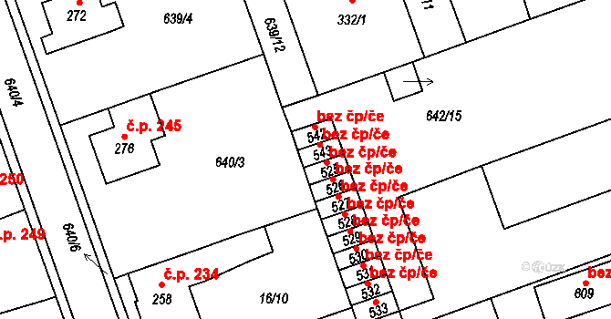 Hrochův Týnec 49034740 na parcele st. 525 v KÚ Hrochův Týnec, Katastrální mapa