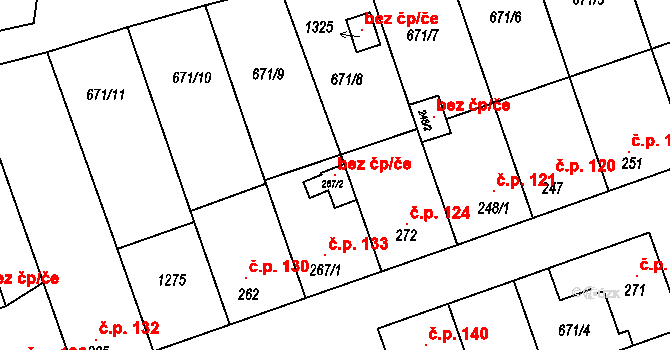 Brandýsek 100878741 na parcele st. 267/2 v KÚ Brandýsek, Katastrální mapa