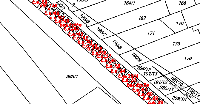 Březenec 36, Jirkov na parcele st. 228 v KÚ Březenec, Katastrální mapa