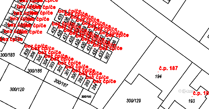 Třemošnice 38081741 na parcele st. 907 v KÚ Třemošnice nad Doubravou, Katastrální mapa