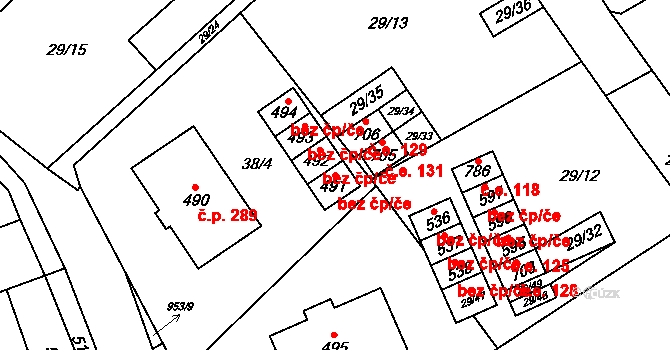 Nedvědice 38356741 na parcele st. 491 v KÚ Nedvědice pod Pernštejnem, Katastrální mapa