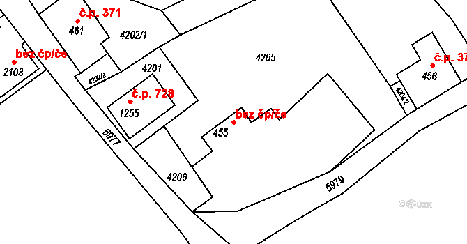 Jiříkov 39157741 na parcele st. 455 v KÚ Jiříkov, Katastrální mapa