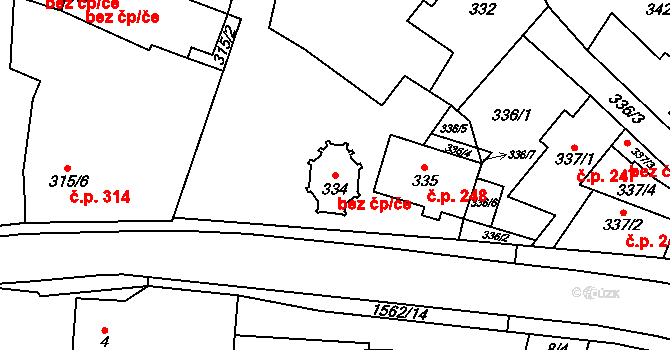 Tasovice 40971741 na parcele st. 334 v KÚ Tasovice nad Dyjí, Katastrální mapa