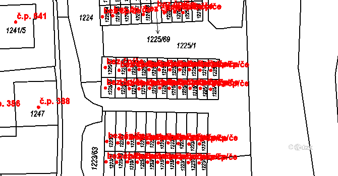 Suchdol nad Lužnicí 40988741 na parcele st. 1225/8 v KÚ Suchdol nad Lužnicí, Katastrální mapa