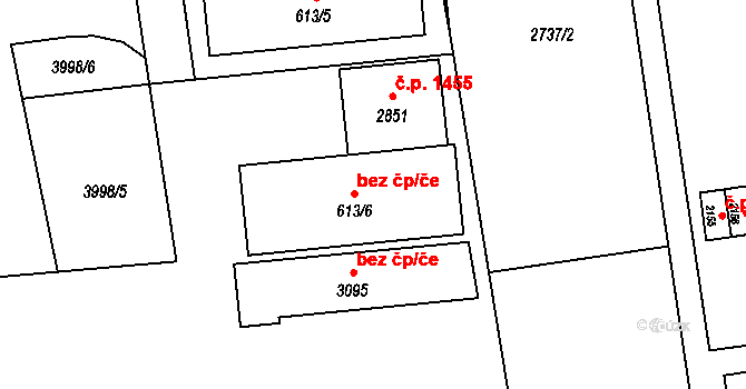 Lipník nad Bečvou 43803741 na parcele st. 613/6 v KÚ Lipník nad Bečvou, Katastrální mapa