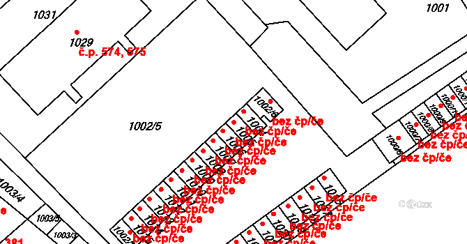 Chropyně 44975741 na parcele st. 1005 v KÚ Chropyně, Katastrální mapa