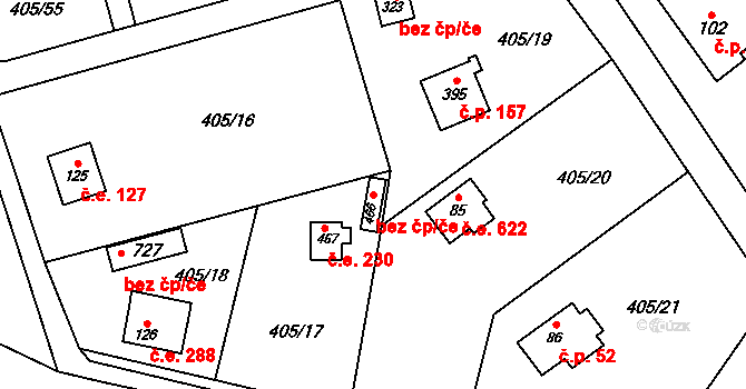 Jílové u Prahy 47923741 na parcele st. 466 v KÚ Luka pod Medníkem, Katastrální mapa