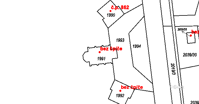Vejprty 47984741 na parcele st. 1991 v KÚ Vejprty, Katastrální mapa