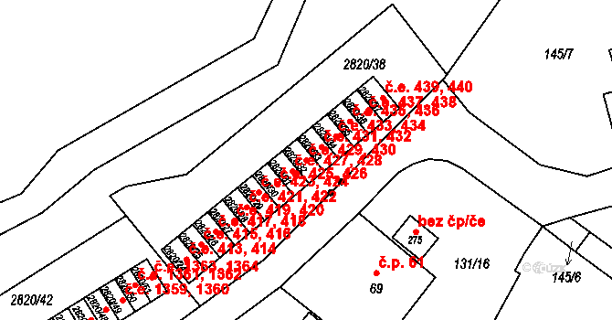 Děčín 49149741 na parcele st. 2820/32 v KÚ Děčín, Katastrální mapa