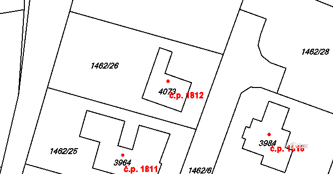 Humpolec 1812 na parcele st. 4073 v KÚ Humpolec, Katastrální mapa