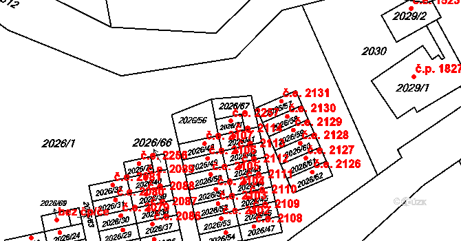 Český Těšín 2257 na parcele st. 2026/71 v KÚ Český Těšín, Katastrální mapa