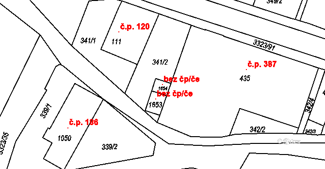 Rtyně v Podkrkonoší 97649741 na parcele st. 1654 v KÚ Rtyně v Podkrkonoší, Katastrální mapa