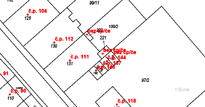 Buk 102854742 na parcele st. 221 v KÚ Buk, Katastrální mapa