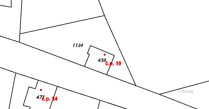 Čížkovice 1.díl 19, Maršovice na parcele st. 439 v KÚ Maršovice u Jablonce nad Nisou, Katastrální mapa
