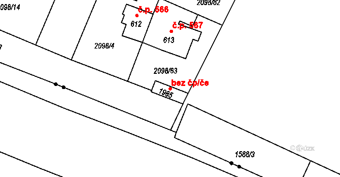 Opava 41427742 na parcele st. 1985 v KÚ Kateřinky u Opavy, Katastrální mapa
