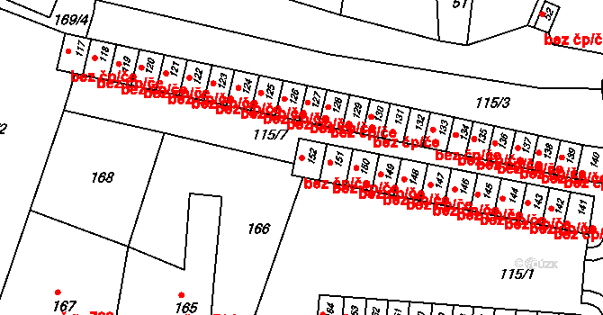 Rýmařov 42729742 na parcele st. 152 v KÚ Rýmařov, Katastrální mapa
