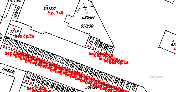 Jevíčko 43099742 na parcele st. 927 v KÚ Jevíčko-předměstí, Katastrální mapa