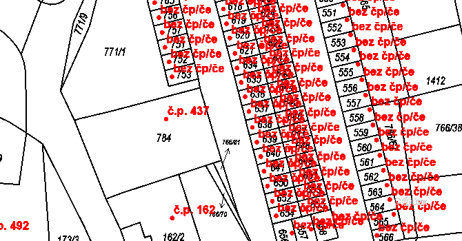Častolovice 44239742 na parcele st. 637 v KÚ Častolovice, Katastrální mapa