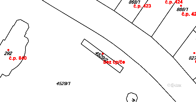 Teplice 45142742 na parcele st. 4529/2 v KÚ Teplice, Katastrální mapa