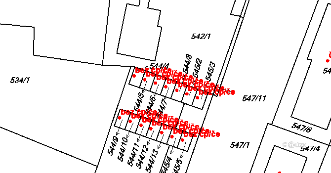 Lipůvka 48562742 na parcele st. 544/7 v KÚ Lipůvka, Katastrální mapa