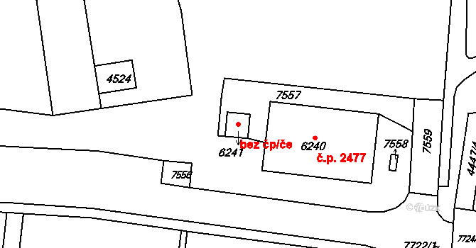 Brno 39504743 na parcele st. 6241 v KÚ Líšeň, Katastrální mapa