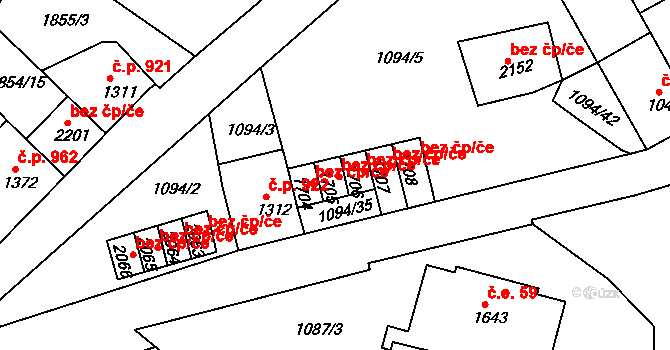 Jáchymov 39666743 na parcele st. 1705 v KÚ Jáchymov, Katastrální mapa