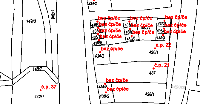 Broumov 40064743 na parcele st. 436/2 v KÚ Broumov, Katastrální mapa