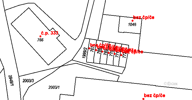 Rokytnice nad Jizerou 42697743 na parcele st. 768 v KÚ Dolní Rokytnice, Katastrální mapa