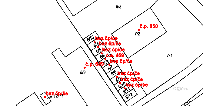 Bučovice 43542743 na parcele st. 6/6 v KÚ Bučovice, Katastrální mapa