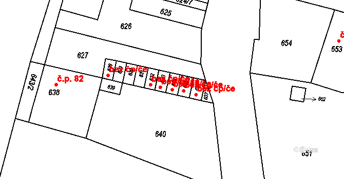 Heršpice 48472743 na parcele st. 634 v KÚ Heršpice, Katastrální mapa