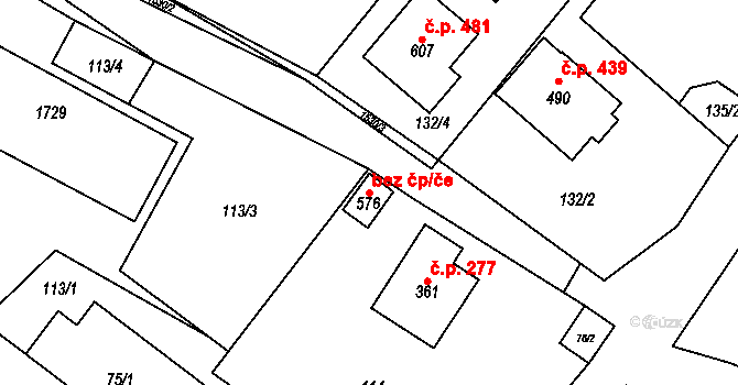 Libhošť 50247743 na parcele st. 576 v KÚ Libhošť, Katastrální mapa