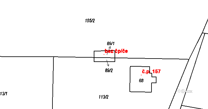 Bohdíkov 100996744 na parcele st. 89/1 v KÚ Raškov Dvůr, Katastrální mapa