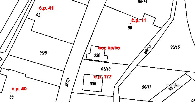 Rabštejnská Lhota 103513744 na parcele st. 330 v KÚ Rabštejnská Lhota, Katastrální mapa