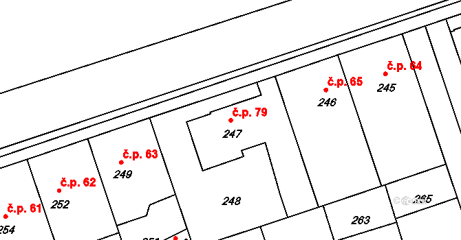 Drahelice 79, Nymburk na parcele st. 247 v KÚ Drahelice, Katastrální mapa