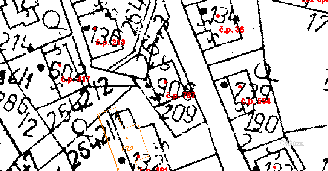 Kamenický Šenov 787 na parcele st. 906 v KÚ Kamenický Šenov, Katastrální mapa
