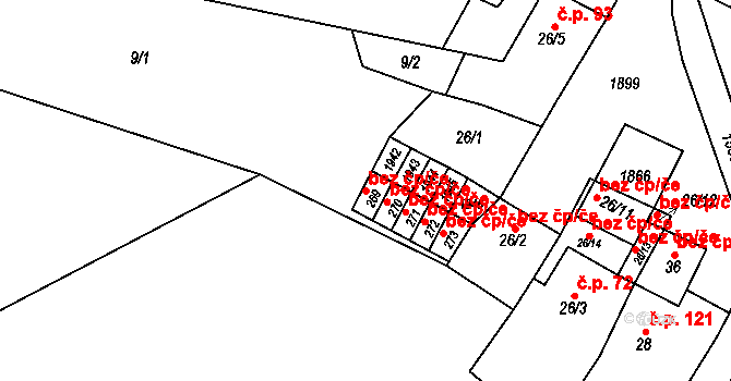 Vilémov 40883744 na parcele st. 269 v KÚ Vilémov u Litovle, Katastrální mapa