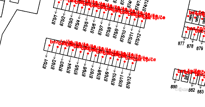 Nýřany 41716744 na parcele st. 876/8 v KÚ Nýřany, Katastrální mapa
