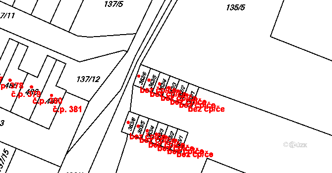 Hýskov 42549744 na parcele st. 362/3 v KÚ Hýskov, Katastrální mapa