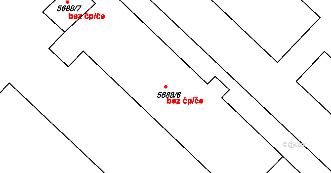 Znojmo 42995744 na parcele st. 5688/6 v KÚ Znojmo-město, Katastrální mapa
