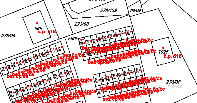 Třemošnice 43307744 na parcele st. 547 v KÚ Třemošnice nad Doubravou, Katastrální mapa