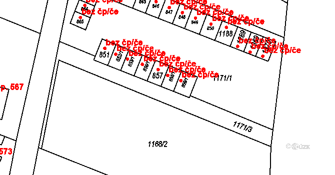 Králíky 45506744 na parcele st. 858/1 v KÚ Králíky, Katastrální mapa