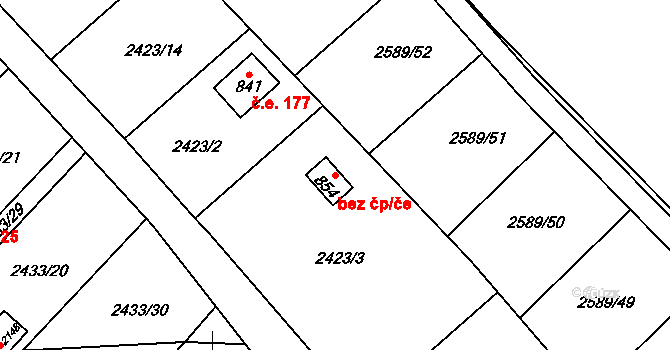 Svitavy 46536744 na parcele st. 854 v KÚ Moravský Lačnov, Katastrální mapa