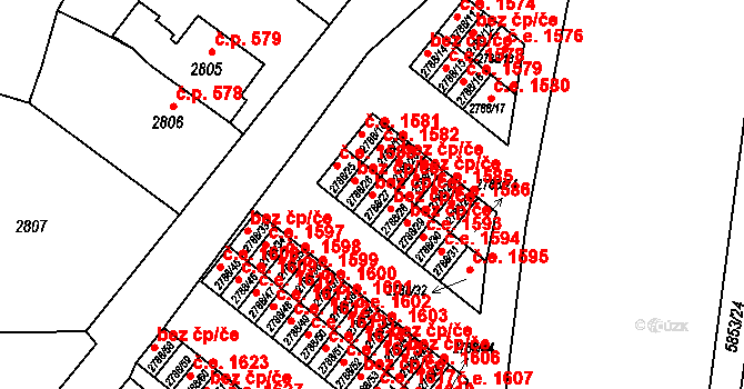 Česká Lípa 48046744 na parcele st. 2788/27 v KÚ Česká Lípa, Katastrální mapa