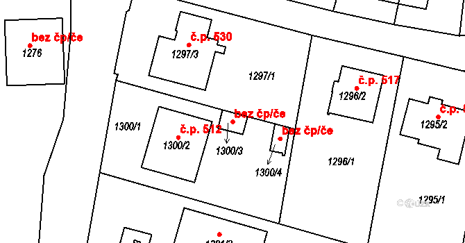 Proboštov 48793744 na parcele st. 1300/3 v KÚ Proboštov u Teplic, Katastrální mapa