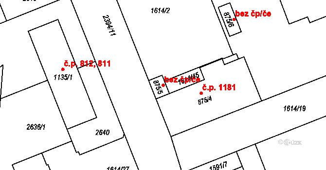 Litomyšl 48897744 na parcele st. 875/5 v KÚ Litomyšl, Katastrální mapa