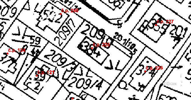 Markvartice 225, Jablonné v Podještědí na parcele st. 384 v KÚ Markvartice v Podještědí, Katastrální mapa