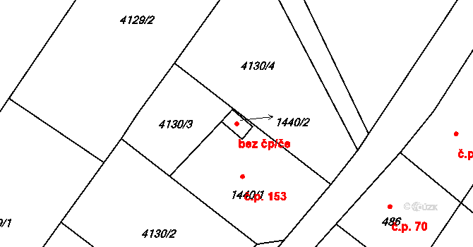 Týnec nad Sázavou 39382745 na parcele st. 1440/2 v KÚ Týnec nad Sázavou, Katastrální mapa