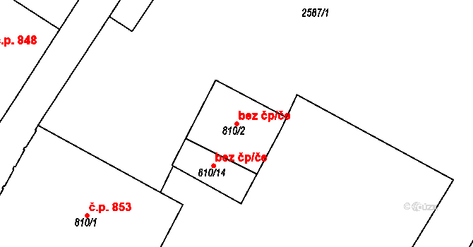 Rosice 42083745 na parcele st. 810/2 v KÚ Rosice u Brna, Katastrální mapa
