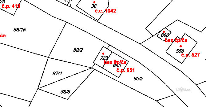 Janov nad Nisou 49762745 na parcele st. 729 v KÚ Janov nad Nisou, Katastrální mapa